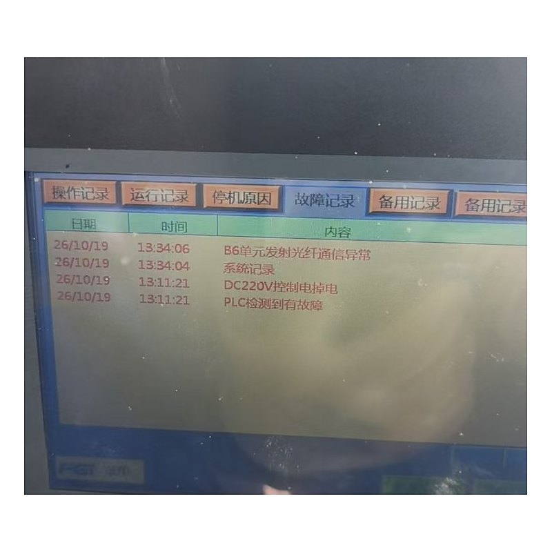 新风光SVG故障记录:B6单元发射光纤通讯异常 新风光SVG故障记录:B6单元发射光纤通讯异常